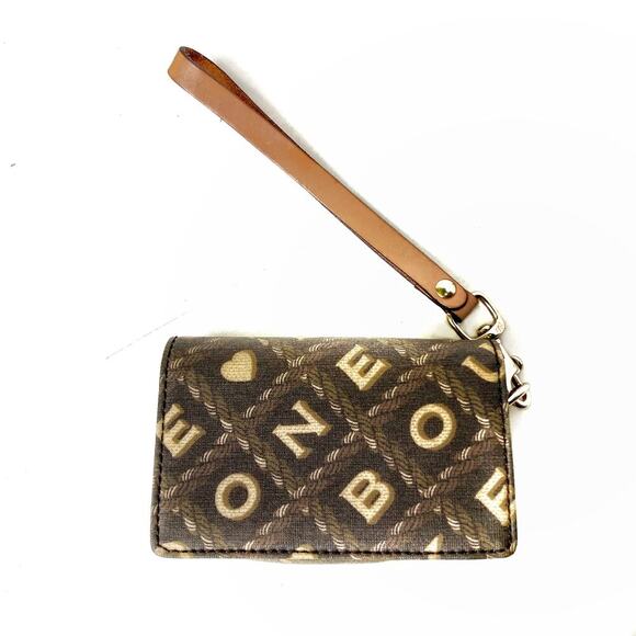 Dooney & Bourke Y2K Monogram Canvas Wristlet  Vintage 2000s Mallcore Coin Pouch - Picture 1 of 13
